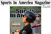 Sports In America Mag Cover Template, a Magazine Template by Brenda Avila Designs (Thumbnail 1 of 3)