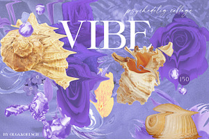 Vibe - purple psychedelic collage