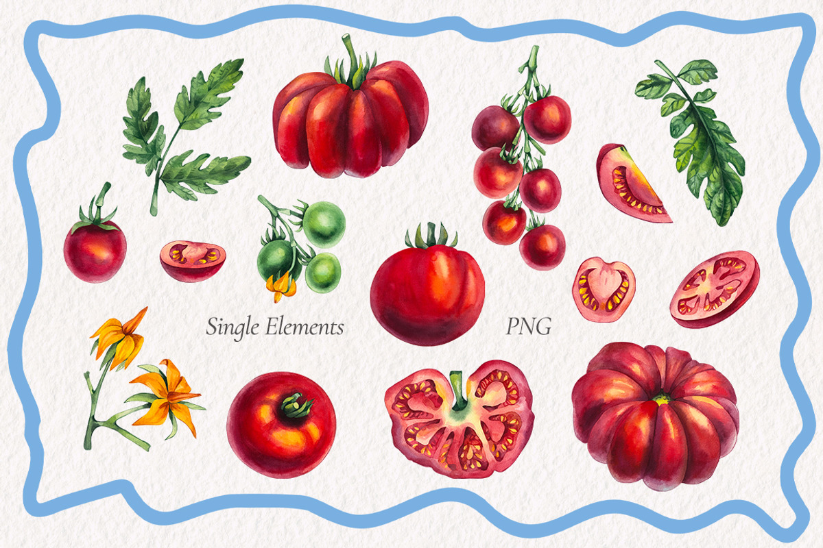 ITALIAN SUMMER Branding Collection, a Food Illustration by SashaKondr (Photo 8 of 13)