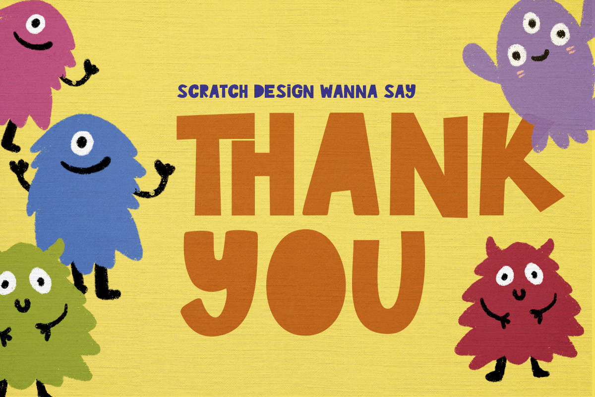 Sunny Monsta - Playful Typeface, a Sans Serif Font by Scratch Design (Photo 15 of 15)