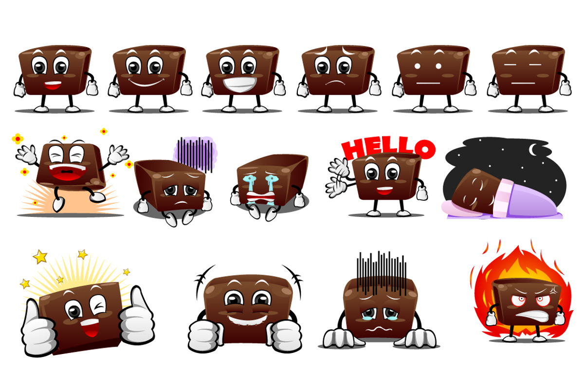 Chocolate Characters Sticker, an Illustration by erkoudesign (Photo 1 of 2)
