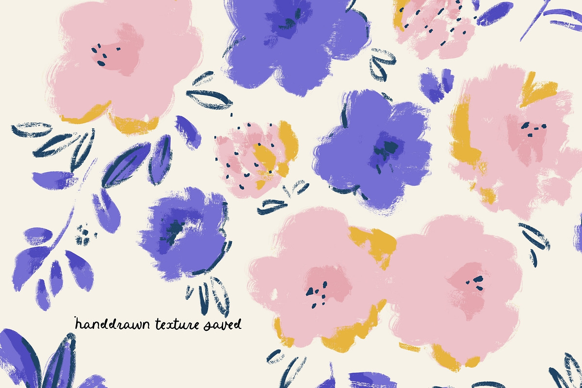 Painterly Floral. Whimsical Patterns, a Pattern Graphic by PaperJamLab (Photo 6 of 12)
