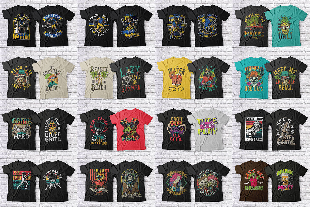 153 editable tshirt designs BUNDLE, a Decorative Illustration by VozzyStock (Photo 5 of 6)
