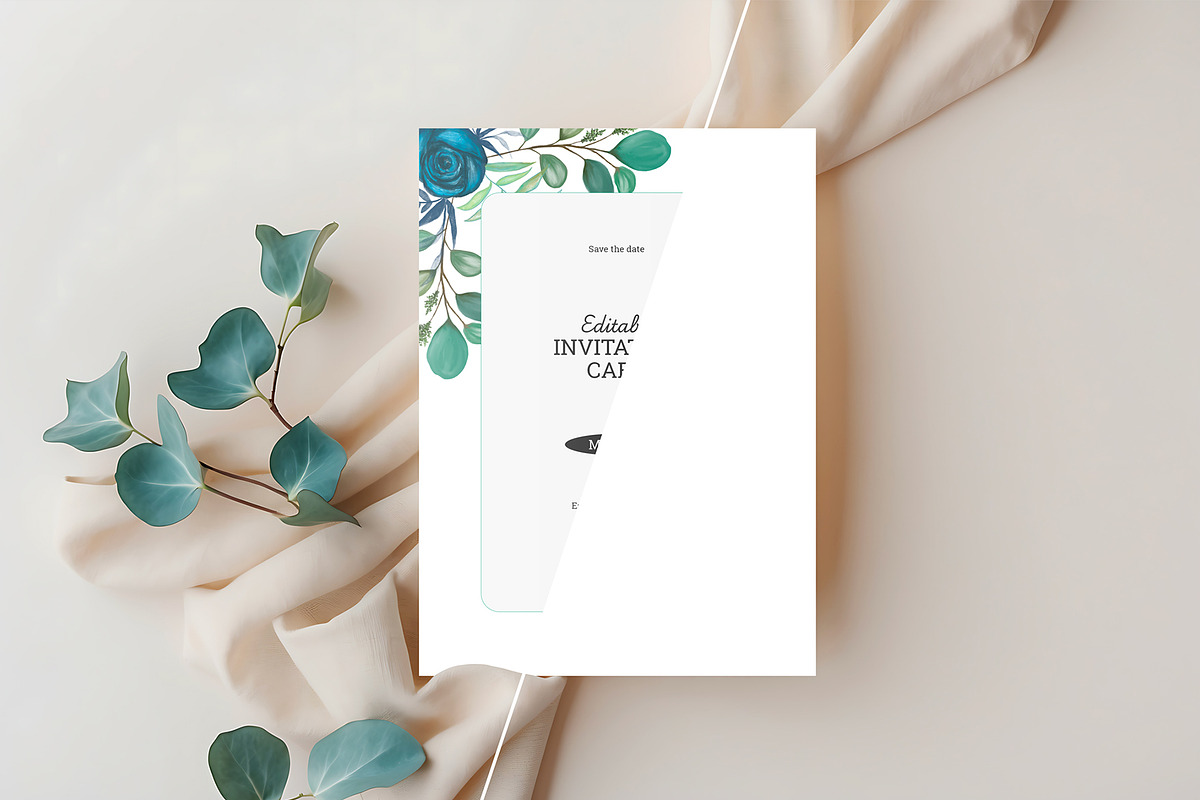 Modern Wedding Invitation Card Mock, a Product Mockup by graphypix (Photo 3 of 4)