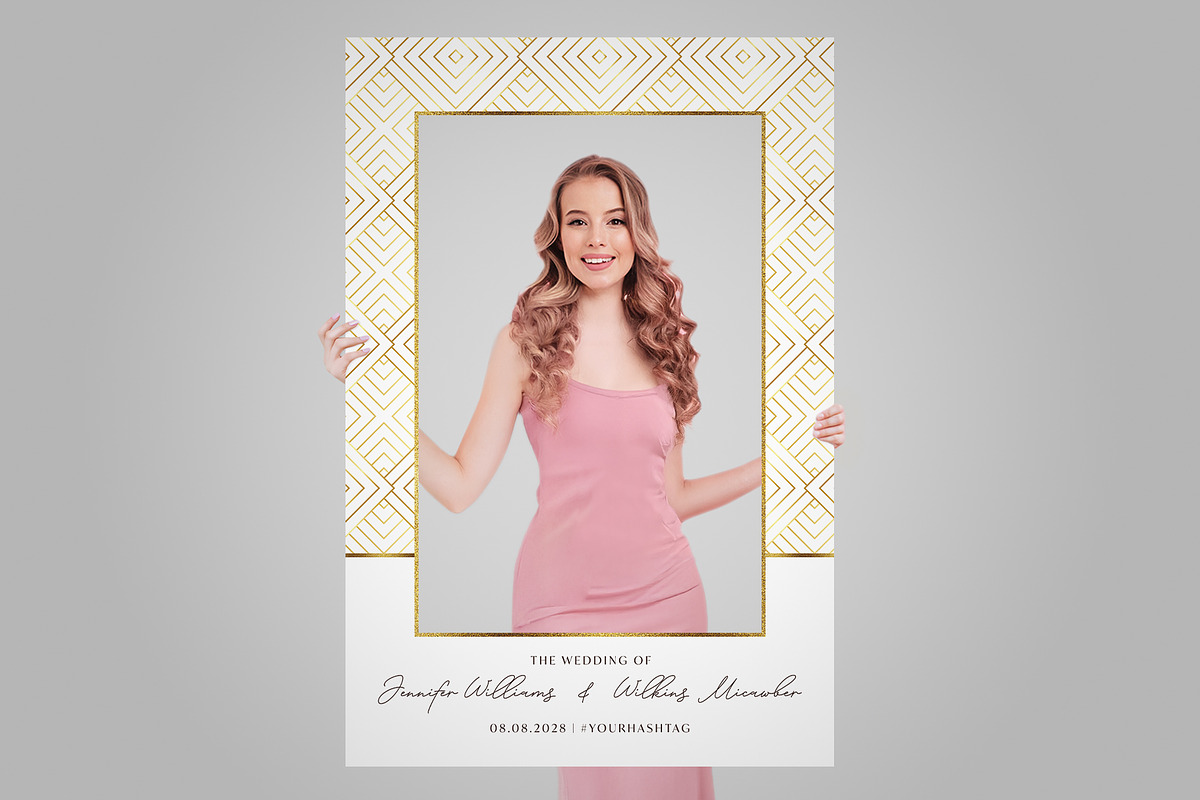 Wedding Selfie Frame Template, a Stationery Template by BrandPacks (Photo 2 of 6)