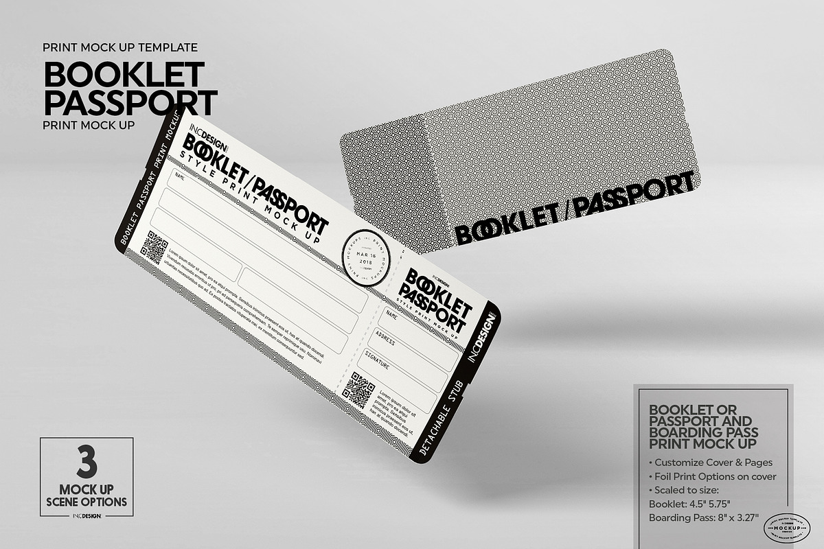 Booklet Passport Print MockUp, a Print Template by INCDesign (Photo 6 of 10)