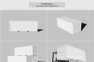 Shipping Container Mockup Bundle