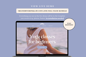 Yoga Coach Rachelle Website Template