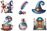 Cute Wizard School Clipart, an Illustration by Designking (Thumbnail 3 of 4)
