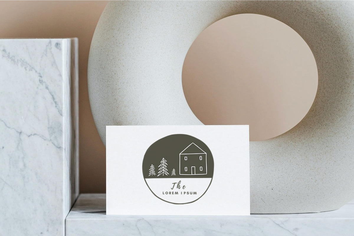 House minimal logo design template, a Branding & Logo Template by Piixypeach (Photo 6 of 7)