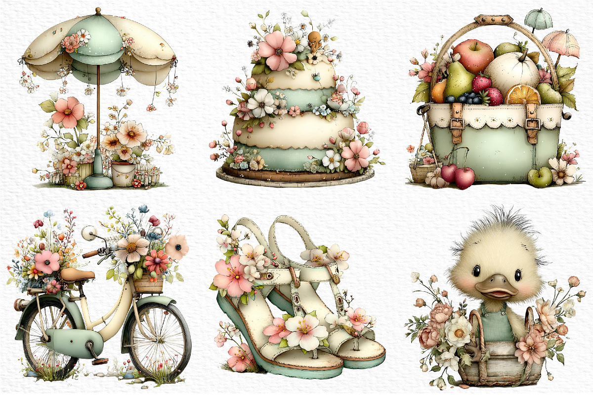 Whimsical Summer Clipart Png, an Illustration by Craft Nest (Photo 3 of 12)