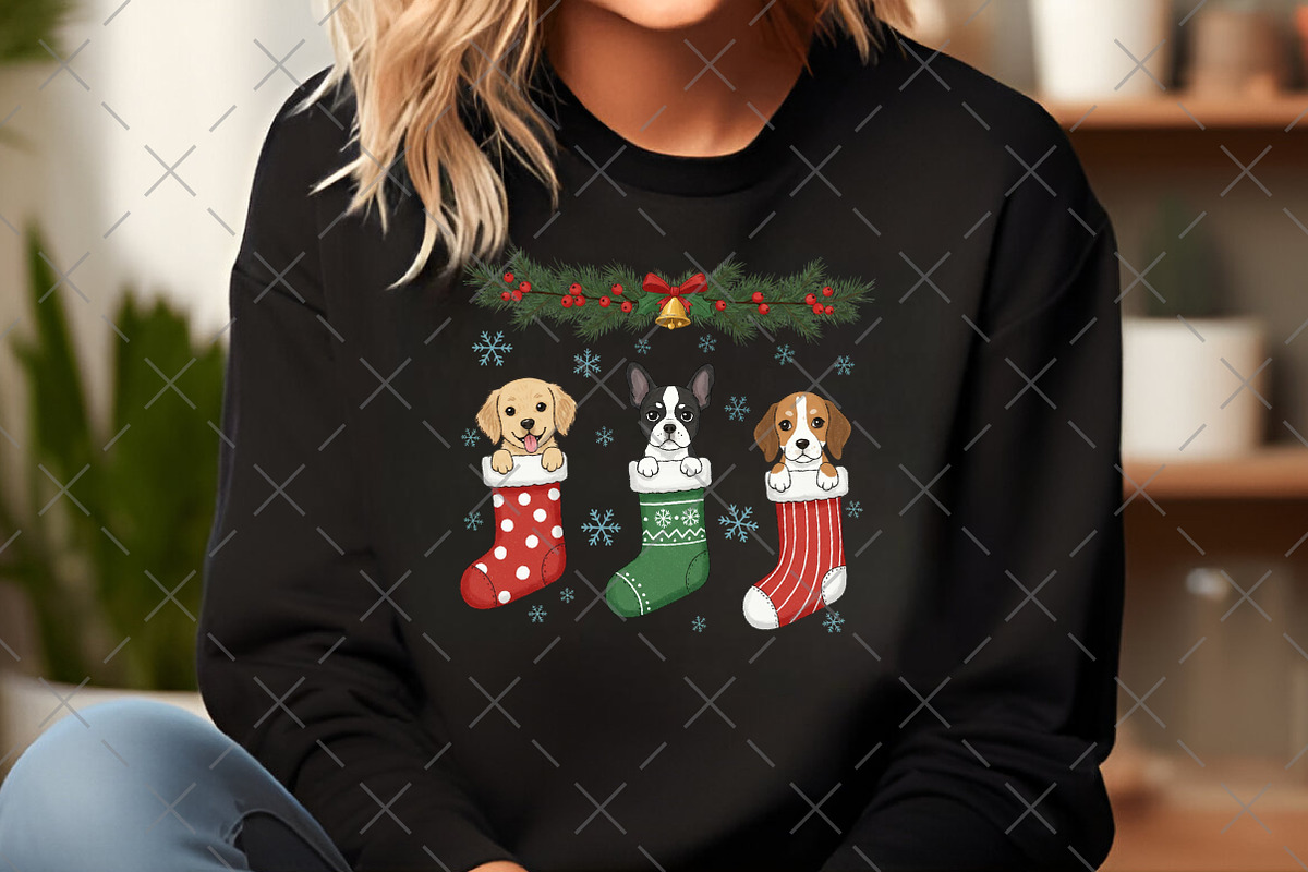 Christmas Dogs PNG, an Illustration by Craft Nest (Photo 4 of 6)