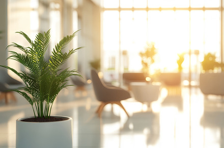 Bright Modern Office Lounge with Minimalist Design and Natural L, an Abstract Photo by Natalia Klenova's Shop