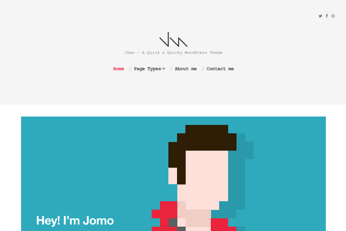 Jomo - A Quick & Quirky Theme, a WordPress Template by MeanThemes (Photo 1 of 5)