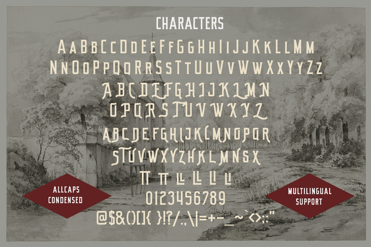 Rosterine - Condensed Font, a Font by Letterhend Studio (Photo 5 of 9)