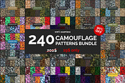240 Camouflage Patterns Bundle, a Pattern Graphic by 3Y_Design (Thumbnail 1 of 26)