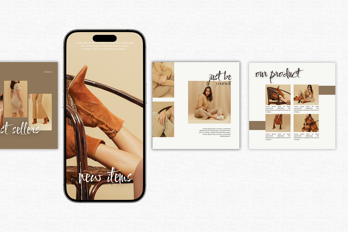 Soft Beige Instagram Template Pack, a Social Media Template by Lumisse Studio (Photo 3 of 10)