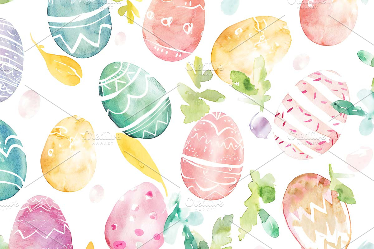 Watercolour easter papers bundle, an Illustration by VetalStock (Photo 8 of 8)