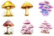 Magical Mushrooms Clipart, an Illustration by DreamArtGraphic (Thumbnail 5 of 5)