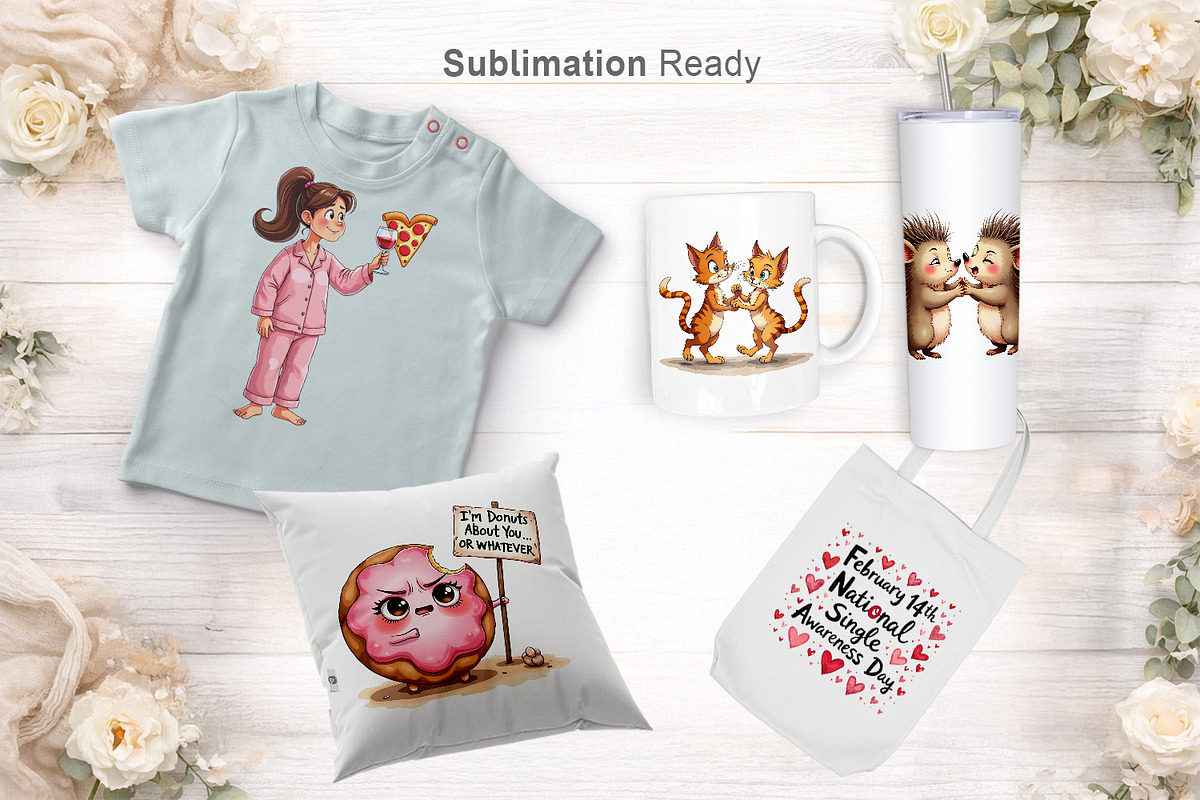 Sarcastic Valentine Watercolor PNG, an Illustration by Artnoy (Photo 5 of 8)