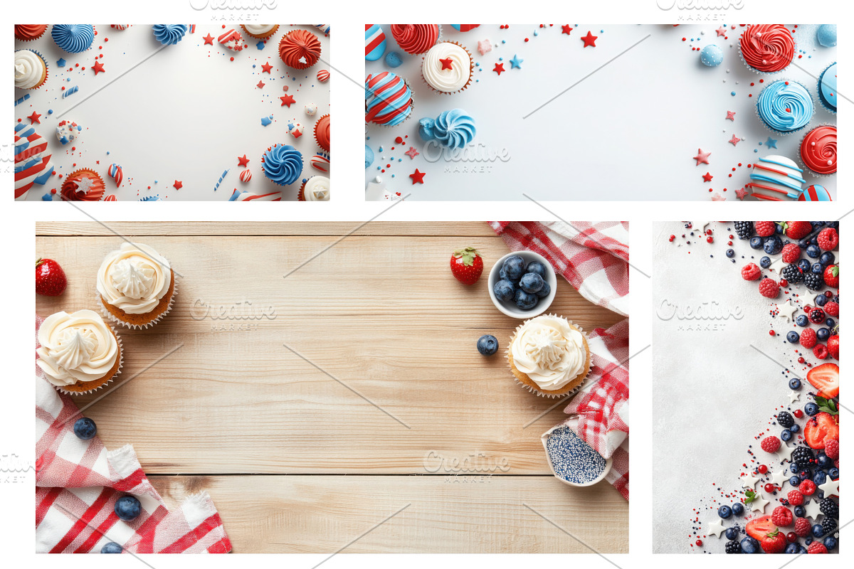 4th of July Cupcake Flat Lay, a Food & Drink Photo by Nebbia (Photo 3 of 6)