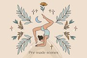 Solstice Rituals, Yoga & Mindfulness, a Healthcare Illustration by Camara Design (Thumbnail 3 of 8)