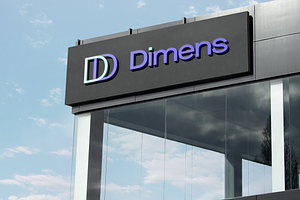 3D Logo Mockup Building Facade