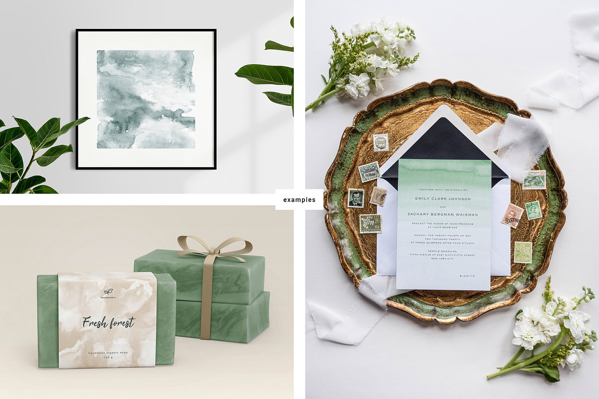 CALM LAND | Watercolor backgrounds, a Texture Graphic by SweetRenieDesigns (Photo 7 of 8)