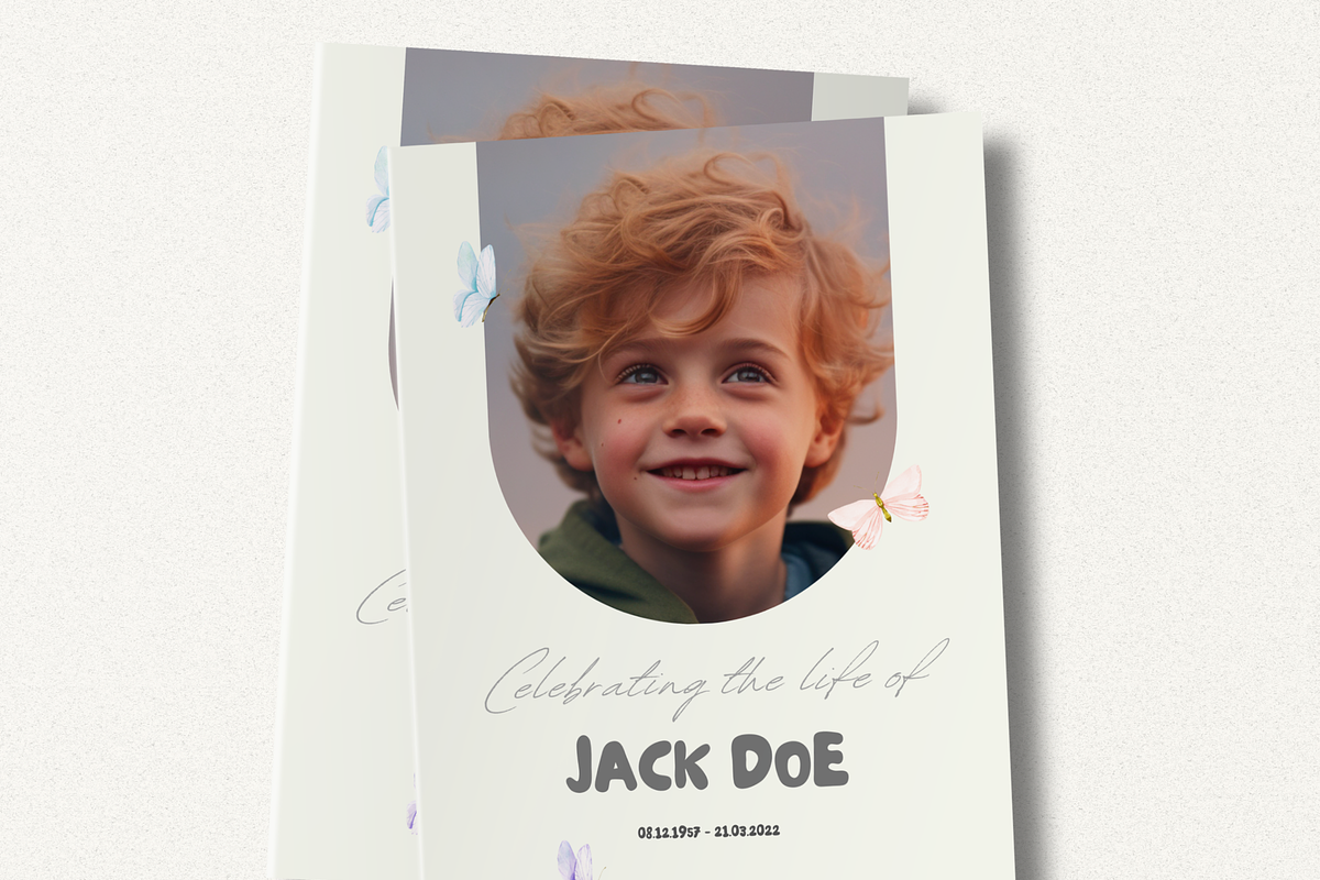 Child Funeral Program Set I Canva, an Invitation Template by The Social Stuff (Photo 1 of 11)