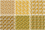Sunflower & Honey Bee Digital Paper, a Pattern Graphic by Designking (Thumbnail 2 of 4)