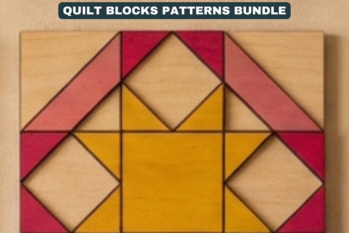 Quilt Block Patterns Modern Mosaic W, a Pattern Graphic by AtacanDigital (Photo 6 of 15)