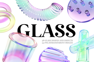 3D Glass Shapes/ Abstract Collection