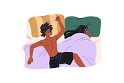 Families, couples sleep together set, a Person Illustration by PaperTrident (Thumbnail 3 of 11)