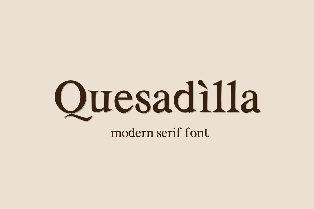 Quesadilla- modern serif, a Serif Font by Sk designs (Photo 1 of 9)