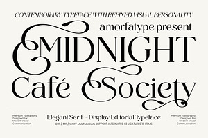 Midnight Cafe Society Elegant Serif