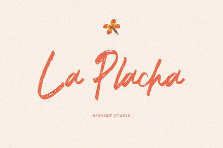 La Placha Aesthetic Brush Font, a Script Font by Hishand Studio