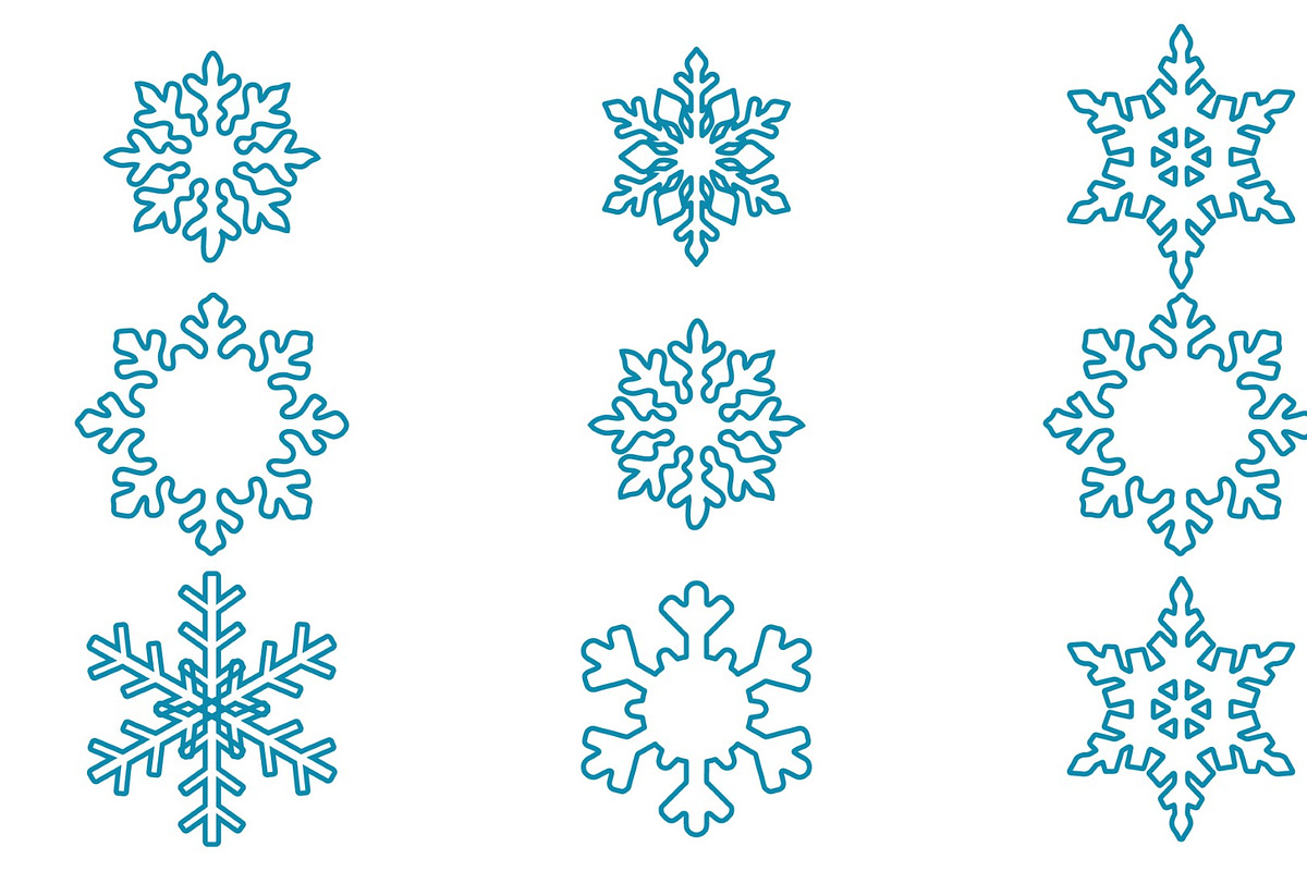 Snowflake Icon Set –Winter Christmas, a Solid Icon by RAHMAT (Photo 2 of 3)