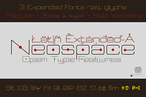 Neospace, 3 Display & Layered Font