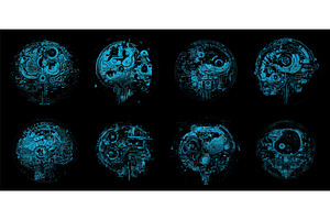 Electronic human brain. AI head, a Graphic by LadadikArt