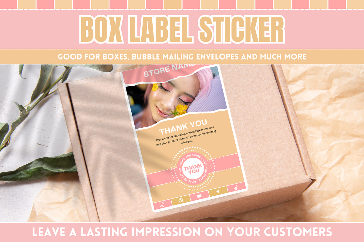 Box Label Sticker Templates, a Stationery Template by SunshineStudioBoutique (Photo 5 of 8)