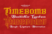 Timebomb Blackletter, a Blackletter Font by madeDeduk (Thumbnail 1 of 14)