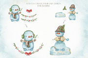 Watercolor festive winter clipart, an Illustration by OrangePeafowlArt (Thumbnail 3 of 11)