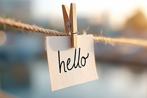 Minimalist card with the word hello, a Background Photo by MistyDay