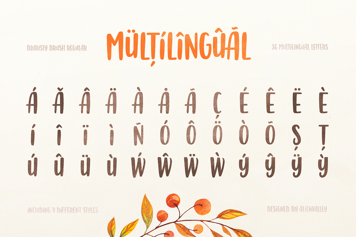 Bluristy - Fun Brush Font preview 6