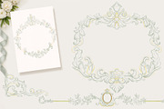 Green&Gold Baroque Wedding Set, a Decorative Illustration by AlenaVlasko stock Market (Thumbnail 5 of 8)