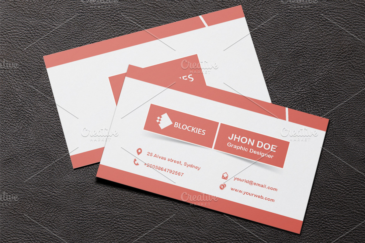 Simple & Clean Business Card, a Business Card Template by Pentaclay (Photo 3 of 5)