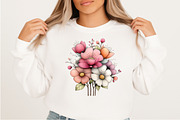Whimsical Flowers Spring Clipart Png, an Illustration by Craft Nest (Thumbnail 7 of 11)