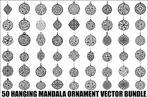 Hanging Mandala Ornament Vector Bund, an Illustration by musafir_fashion