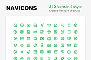 Navicons - icon set in 4 style, an Outline Icon by iconland (Thumbnail 6 of 6)