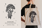 Mushrooms and skulls silhouette cutt, an Illustration by Siriliadka Dreams (Thumbnail 4 of 9)